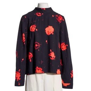 Vintage Marni Splatter Tie Neck Blouse